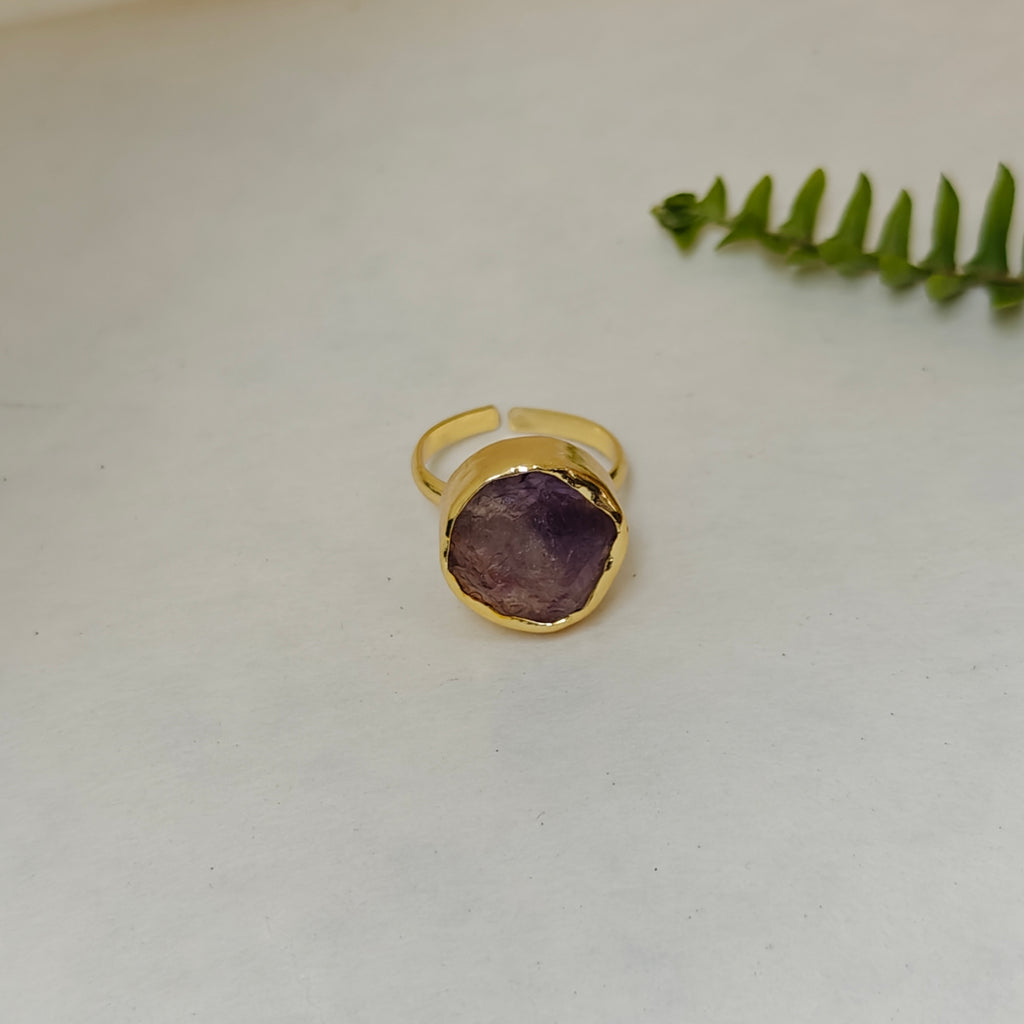 Natural Stone Button finger ring