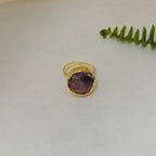 Natural Stone Button finger ring