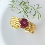 Solar agate mat bracelet - pink