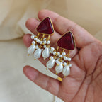 Maroon Pearl Dazzle choker set