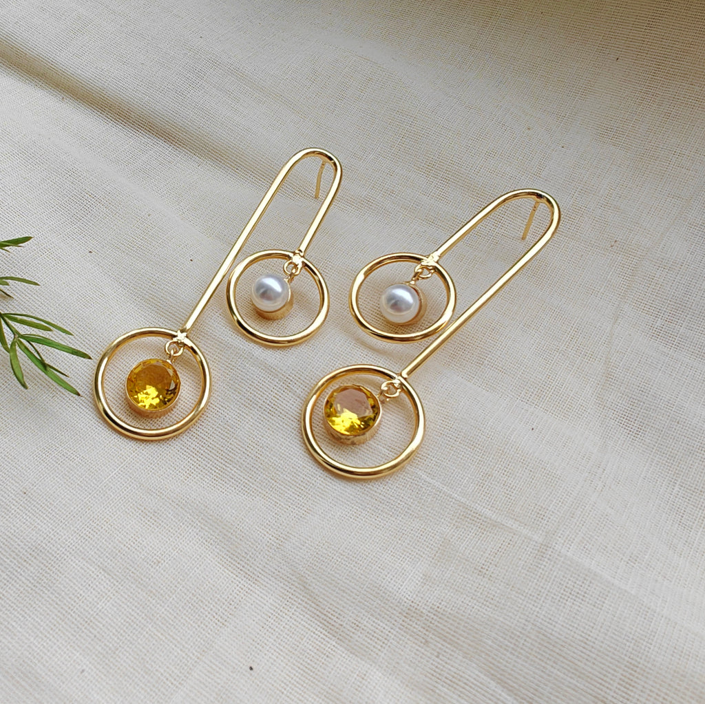 Dual Drop Pendulum Earrings