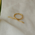 Golden Wave finger ring