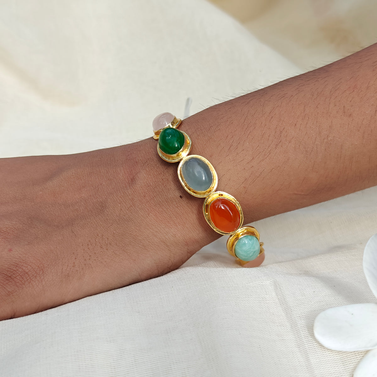 Terra Gemstone Cuff bangle