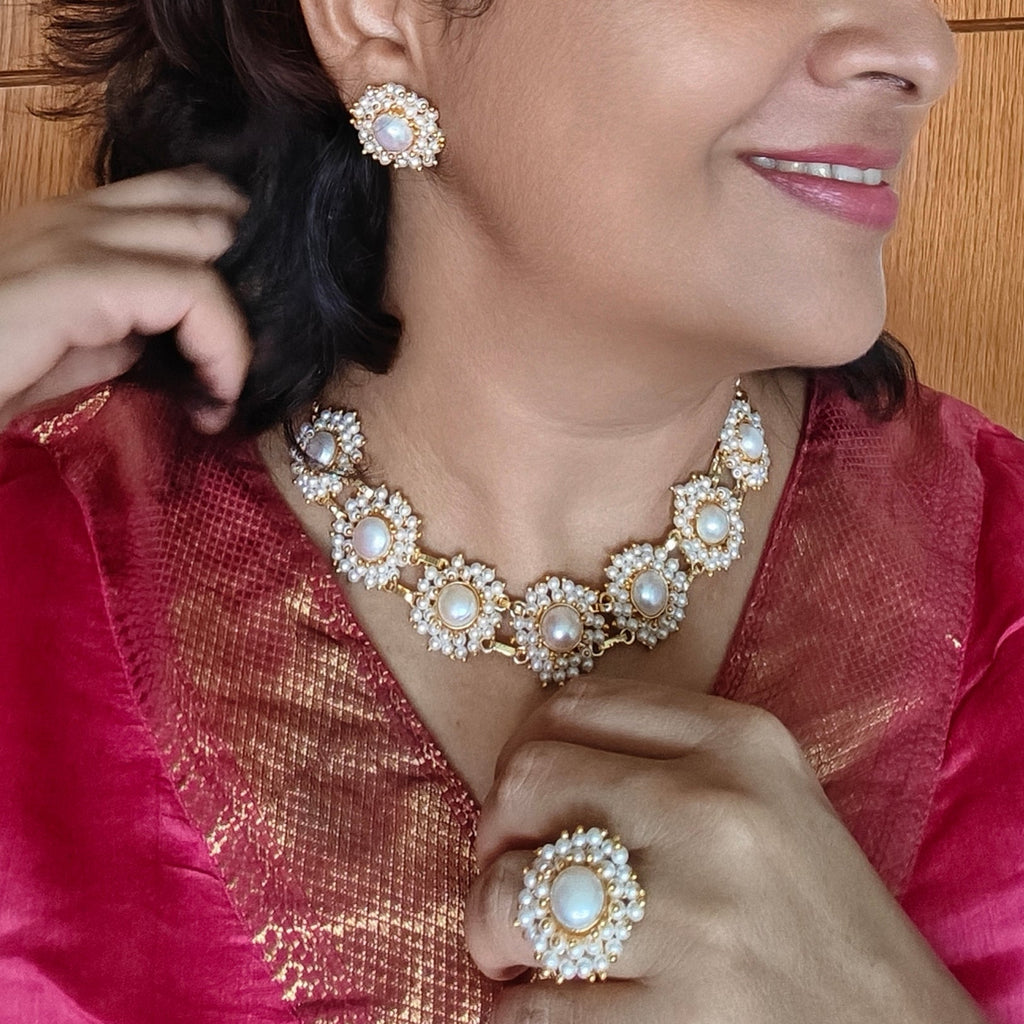 Regal Pearl Choker Set
