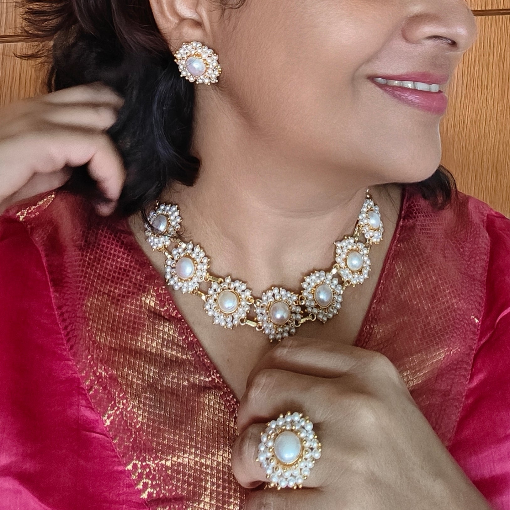 Regal Pearl Choker Set