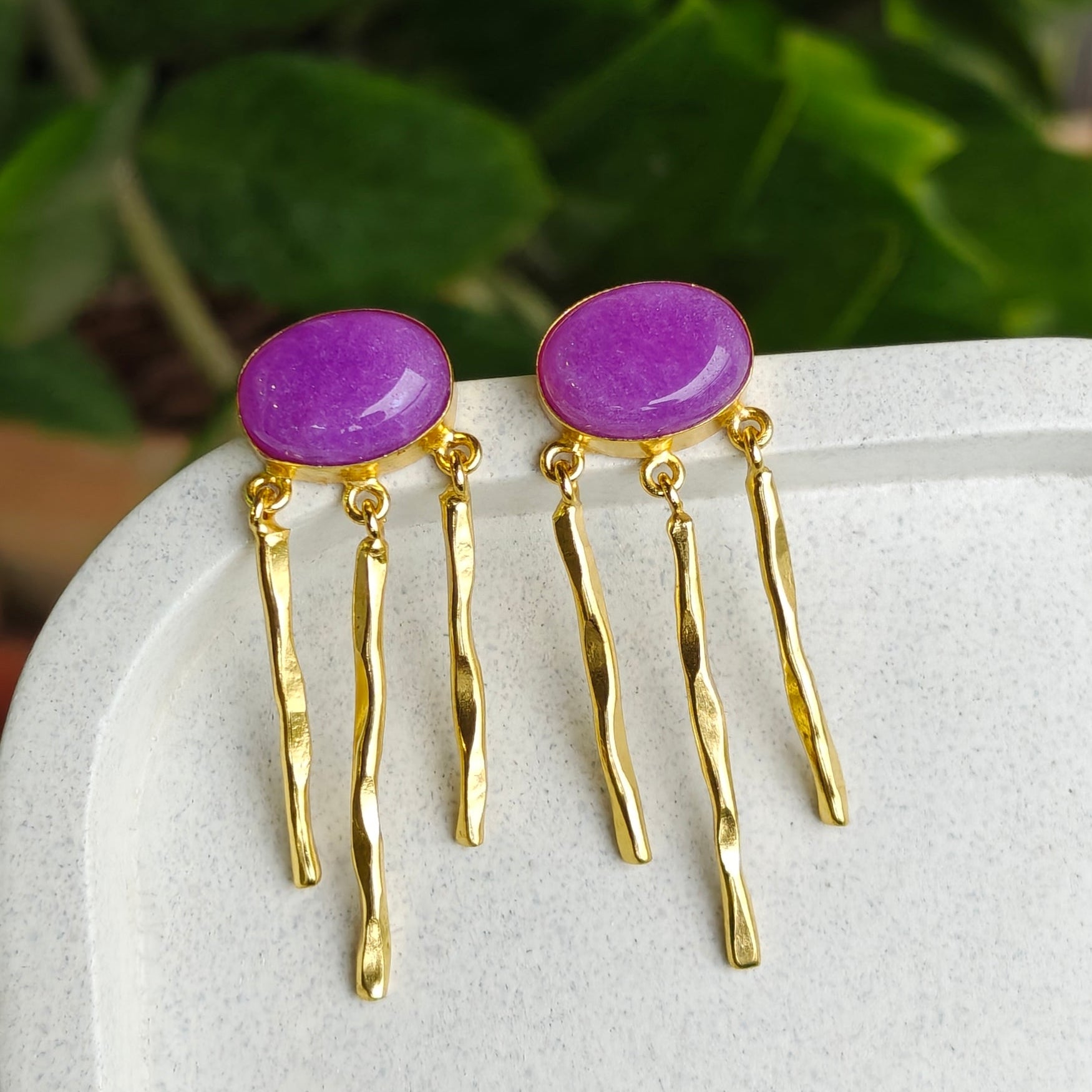 Lavender Pop Raindrop Earrings
