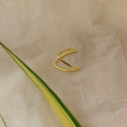 Golden Wishbone finger ring