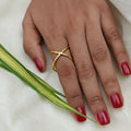 Golden Cross finger ring