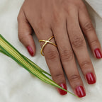 Golden Cross finger ring