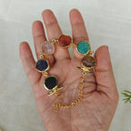 Multi quartz buttons bracelet