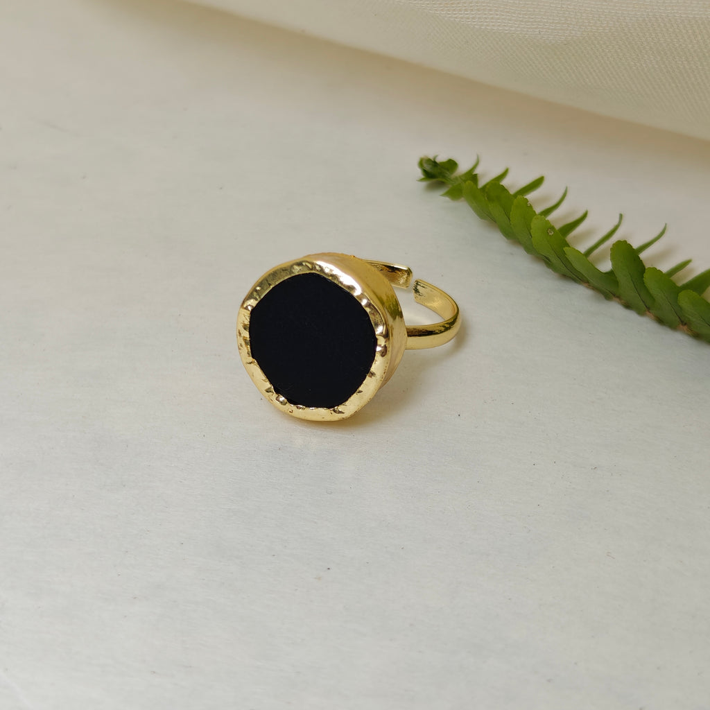 Natural Stone Button finger ring