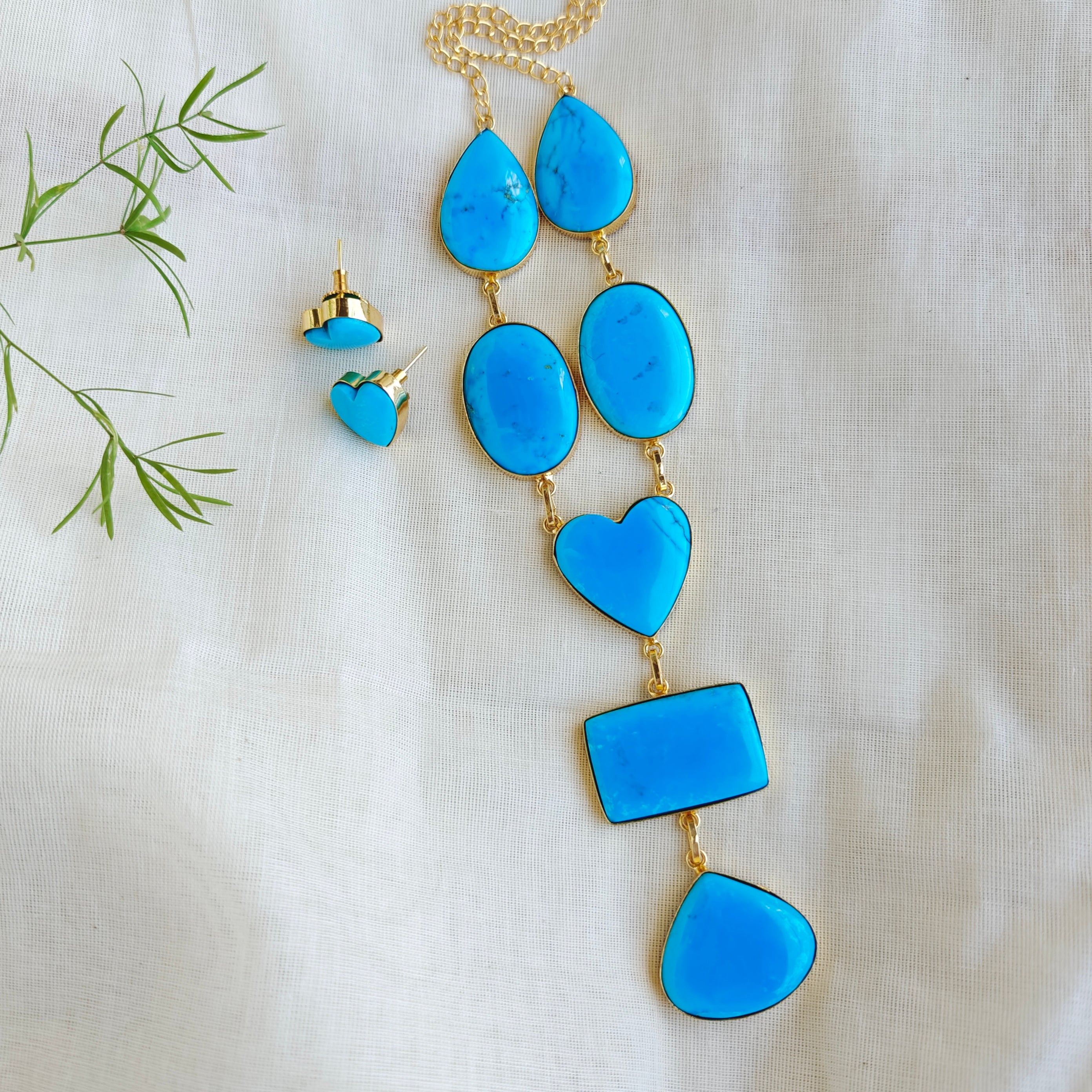 The Azure Oasis Statement Necklace Set