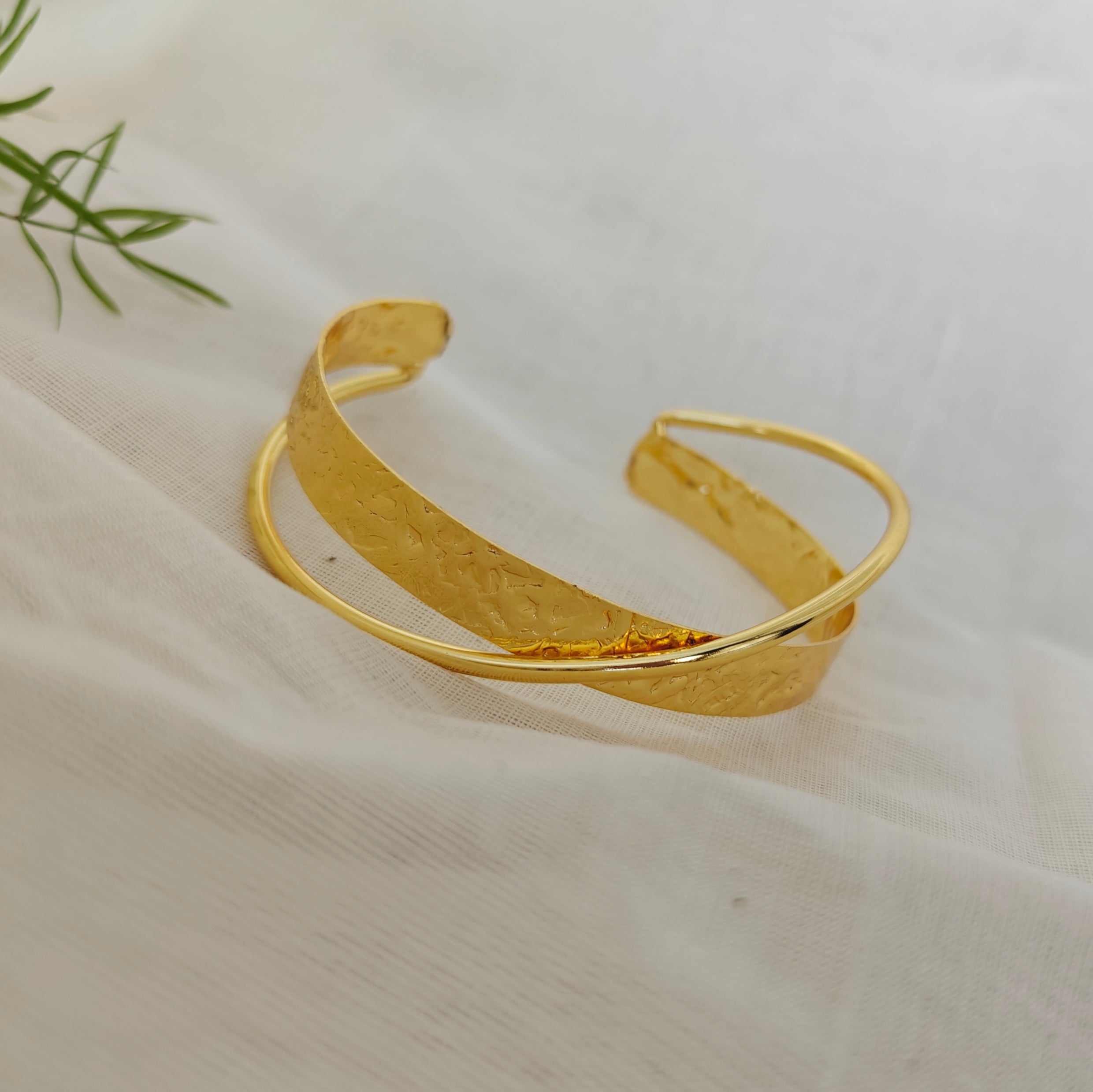 Hammered Gold Wrap Cuff