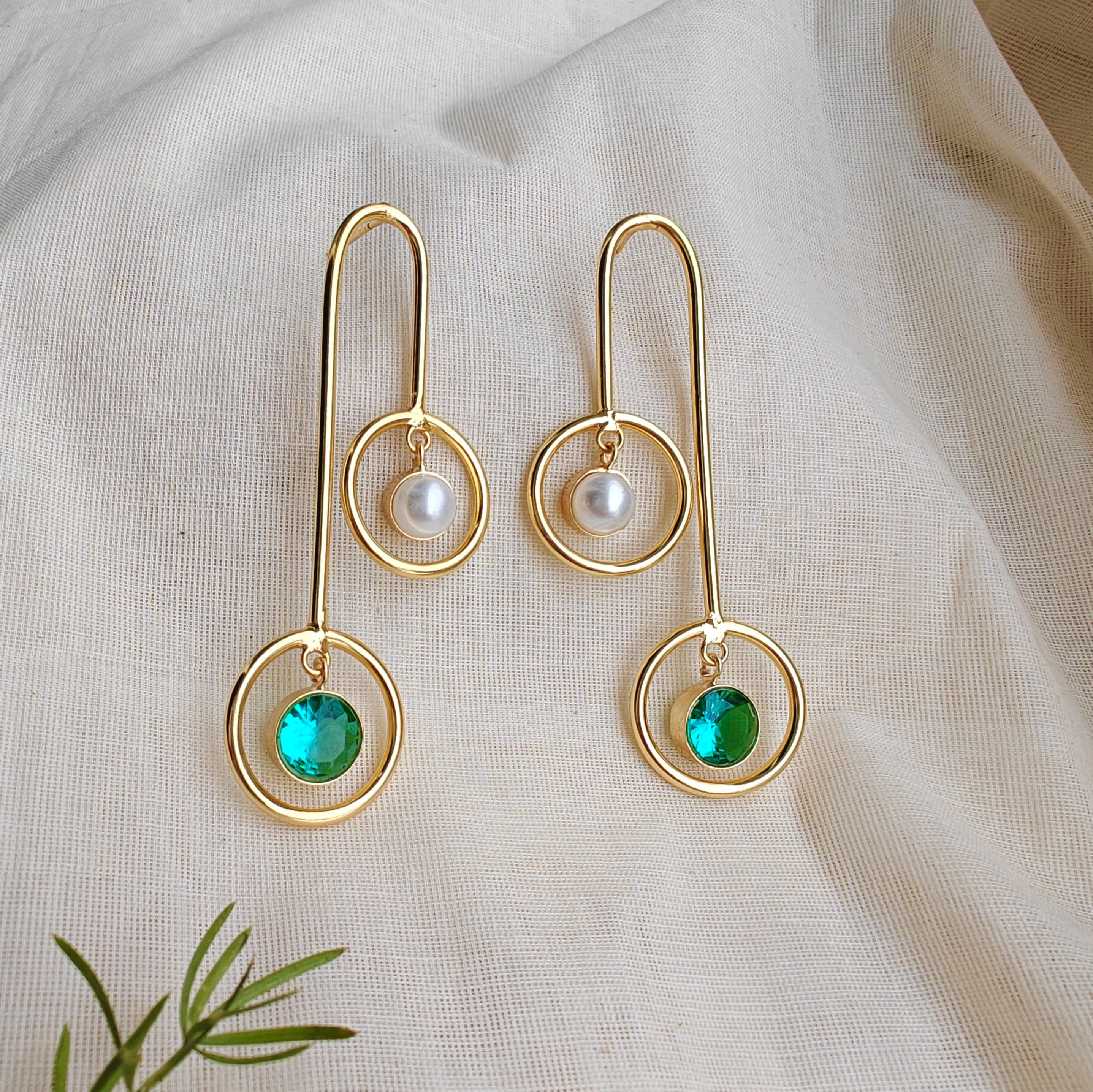 Dual Drop Pendulum Earrings