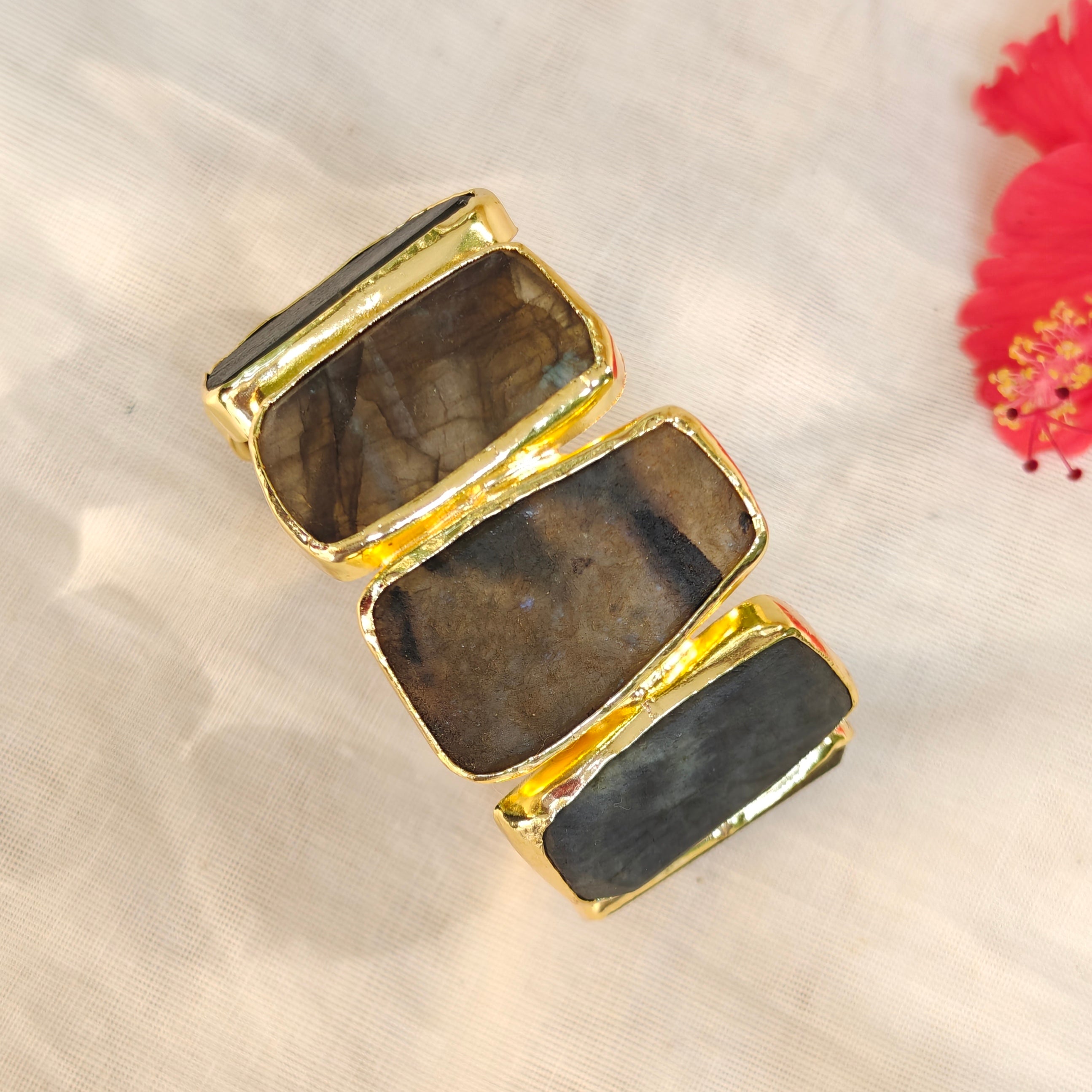 Raw Labradorite Statement Cuff