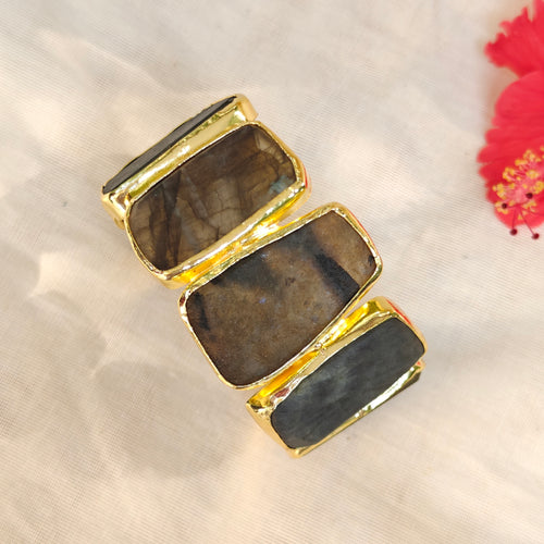 Raw Labradorite Statement Cuff
