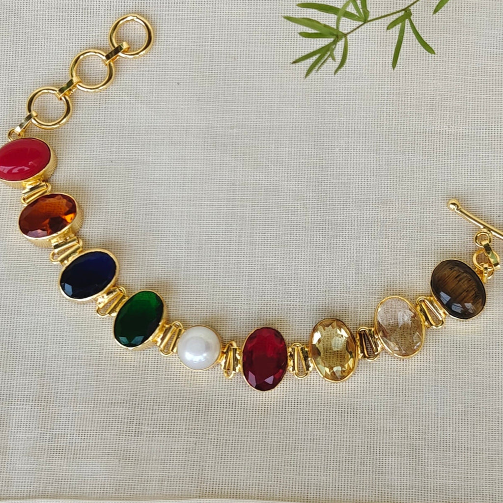 Navratna Toggle Bracelet