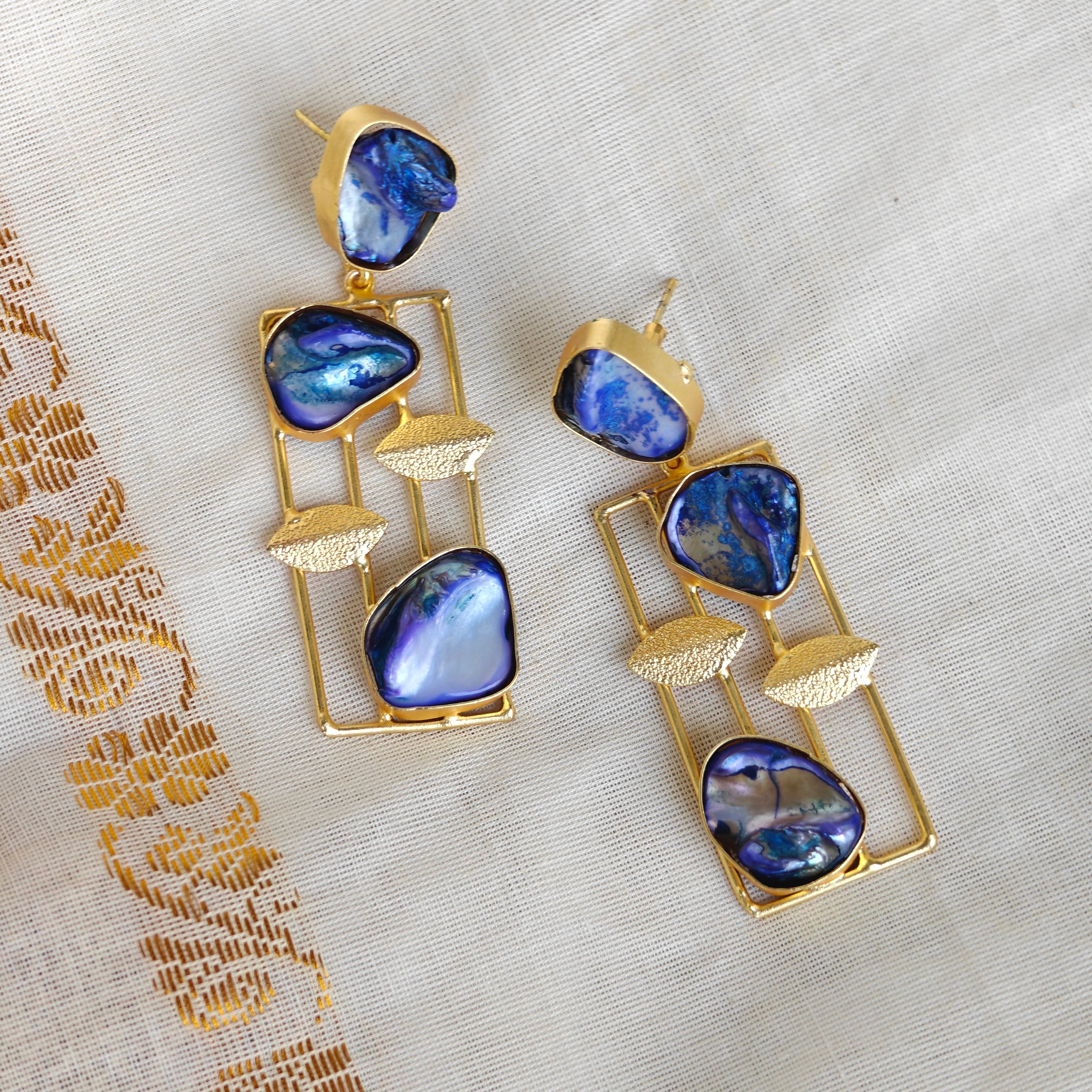 Azure Symphony Statement Earrings
