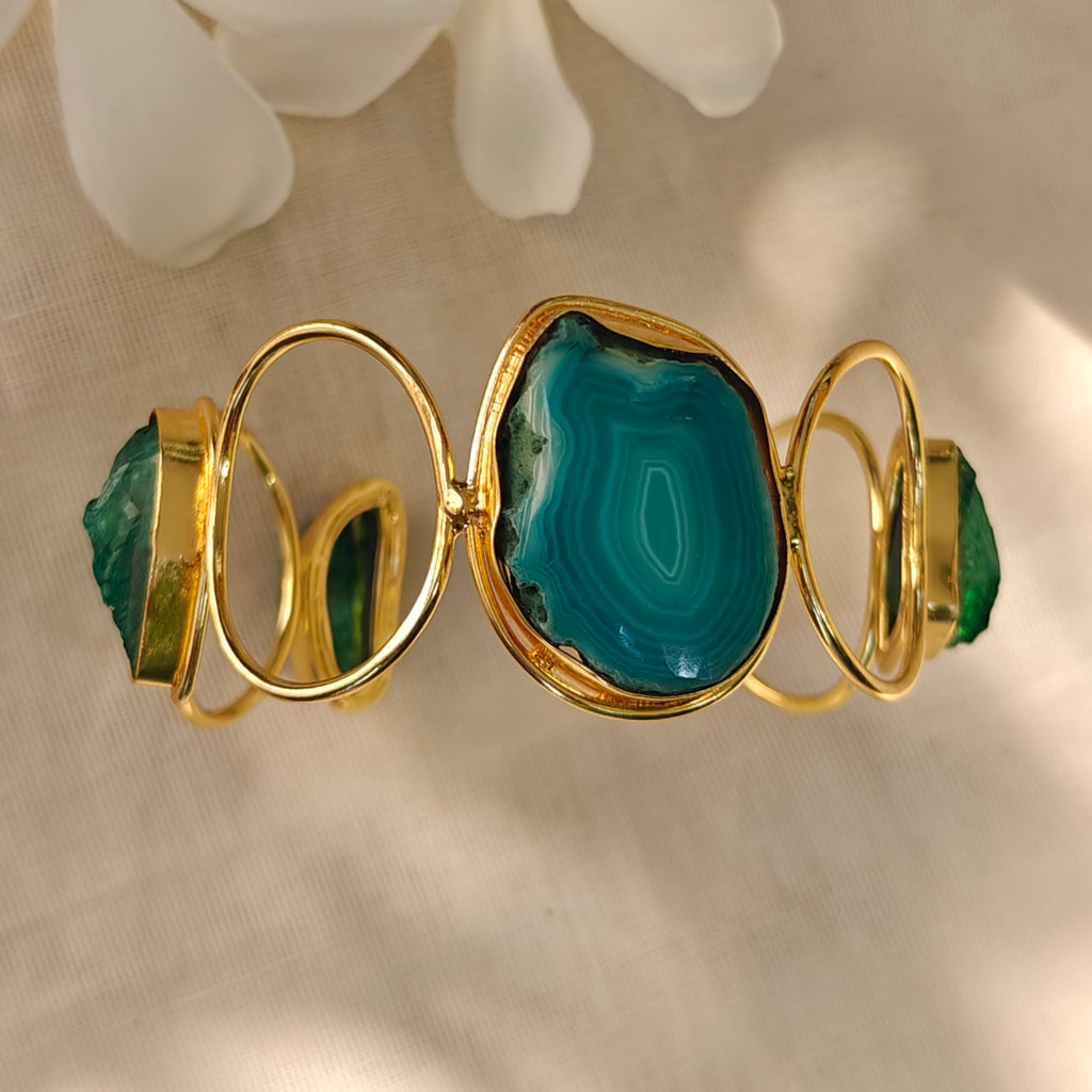Turquoise Tide Statement Cuff Bracelet
