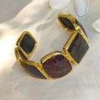 Faceted Bloodstone Statement Cuff