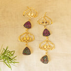 Amira Filigree & Titanium Druzy Drops