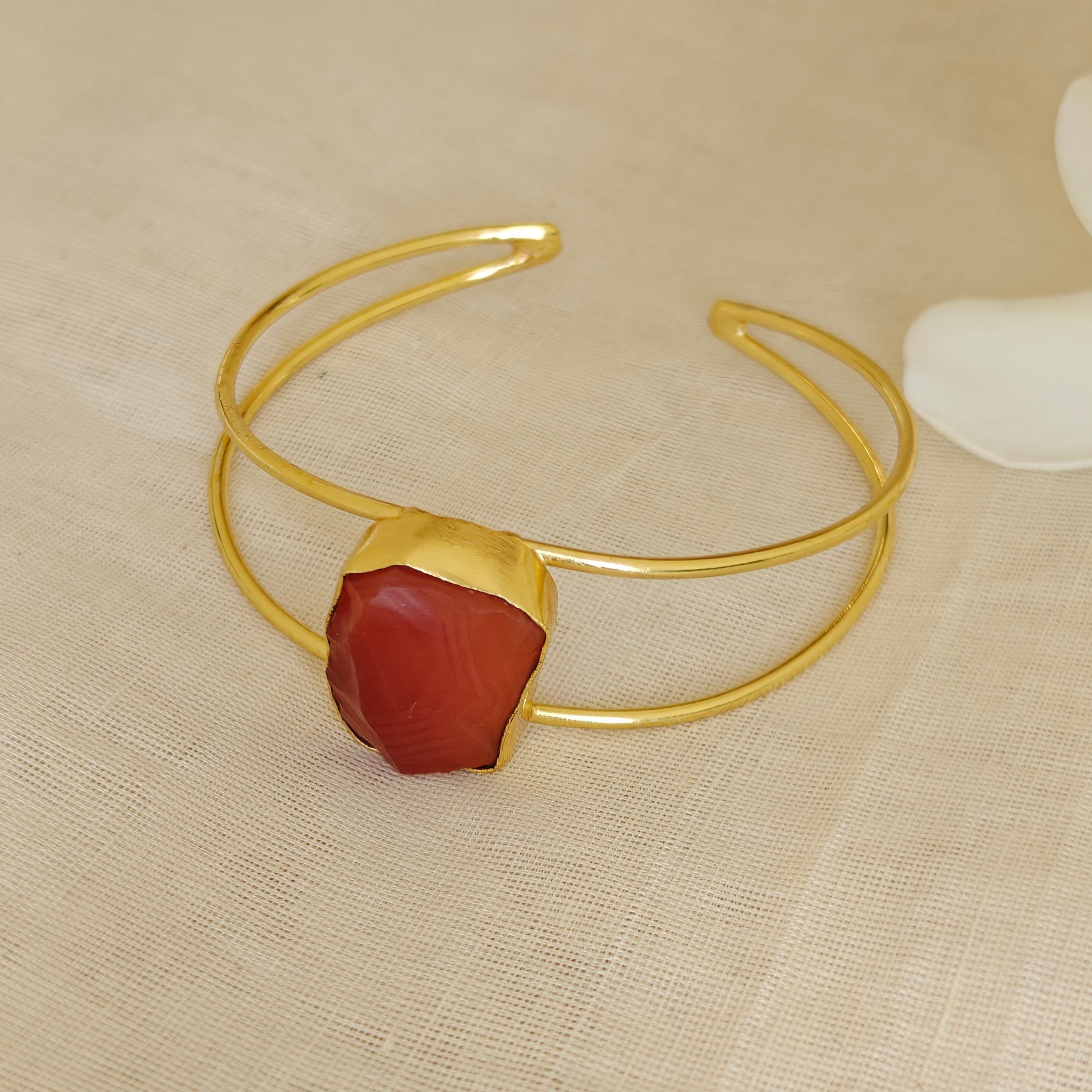 Carnelian Minimal Cuff