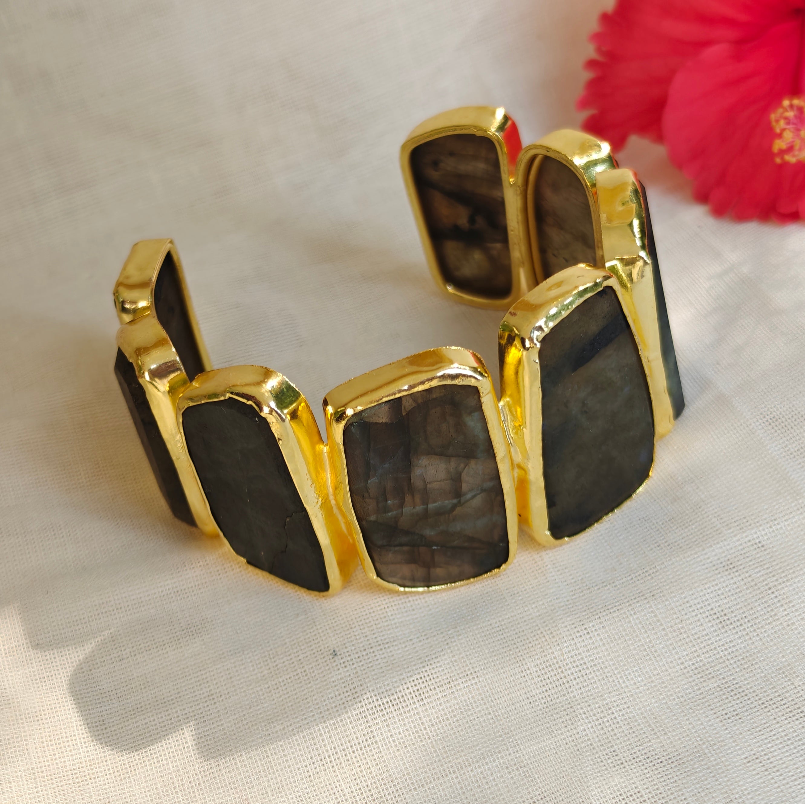 Raw Labradorite Statement Cuff
