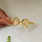 Natural Citrine Slim Open bangle