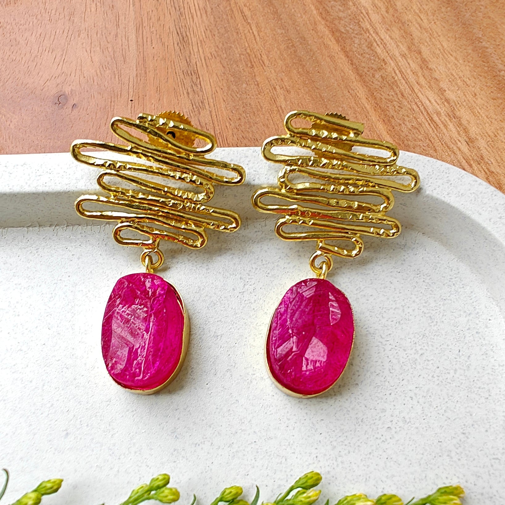 Electric Charm - Whimsy Waves and Bold Drops - pink