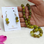 Natural stones beaded necklace and danglers