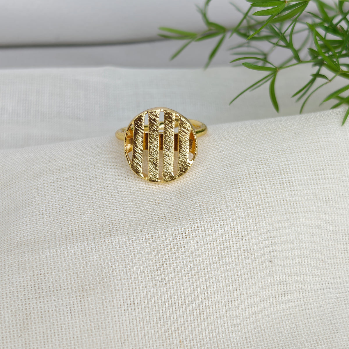 Golden Hour Disc Ring