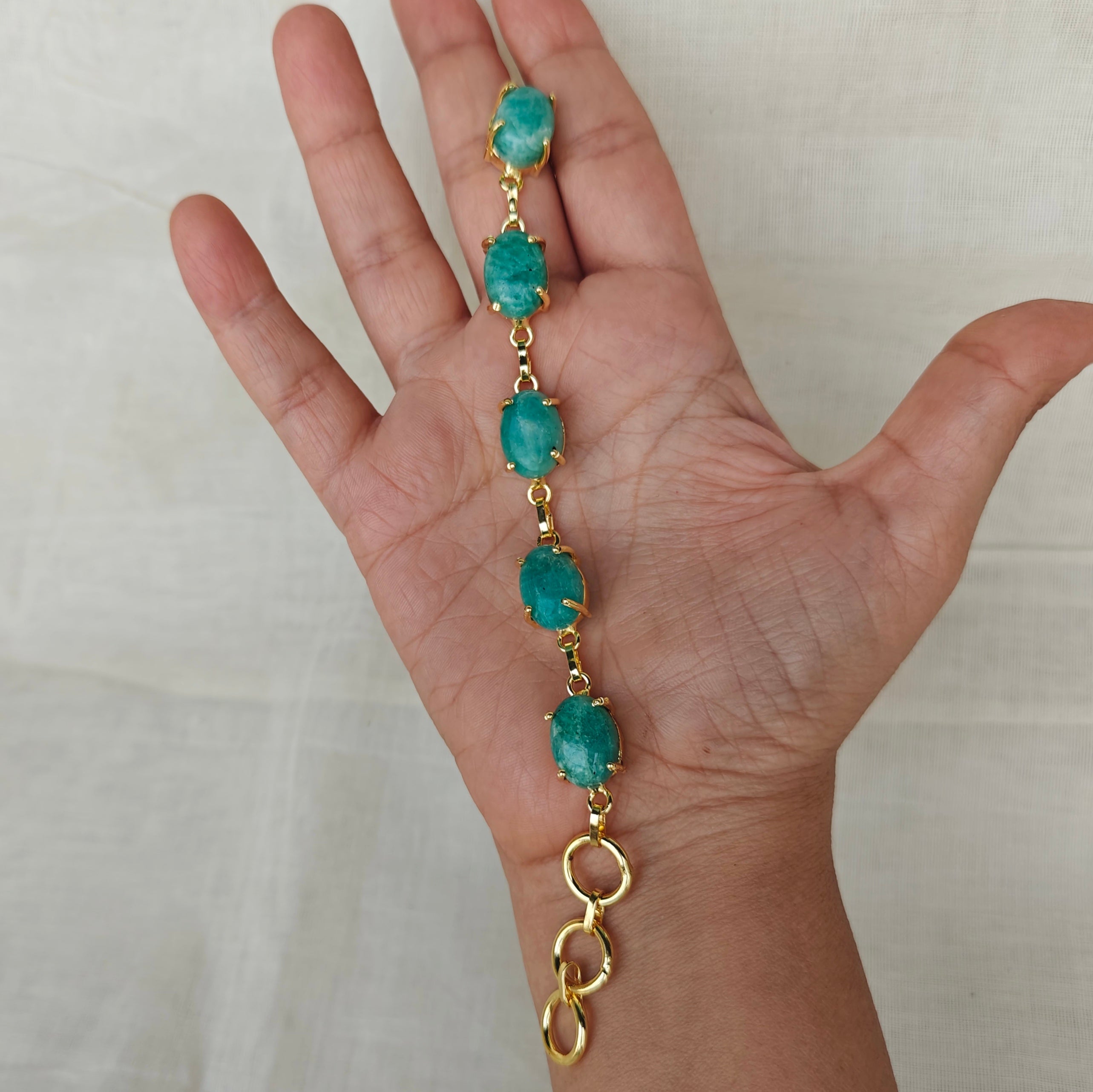 Natural tumble stones bracelet