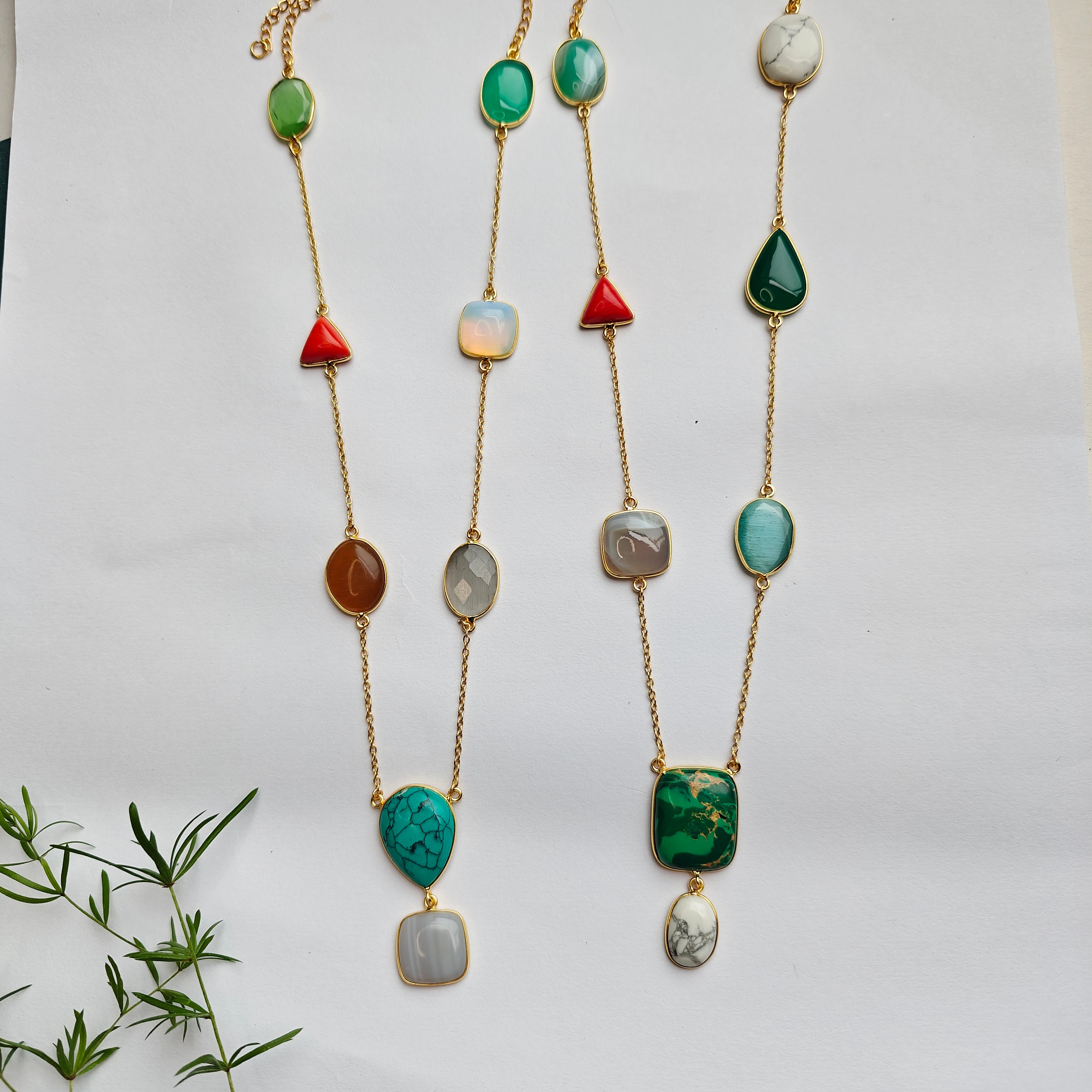 Carnival Gemstone Statement Chain - Marble