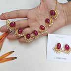 Ruby Radiance Festive Necklace Set