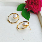 Orbit Freshwater Pearl Studs