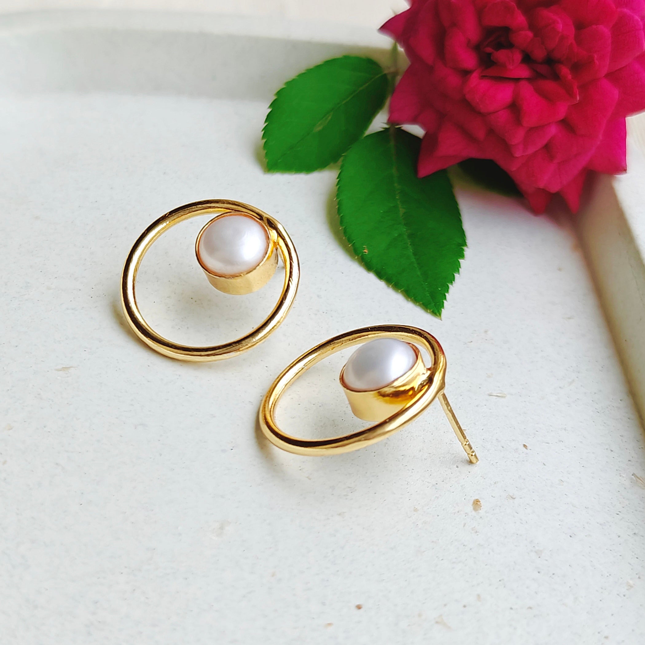 Orbit Freshwater Pearl Studs