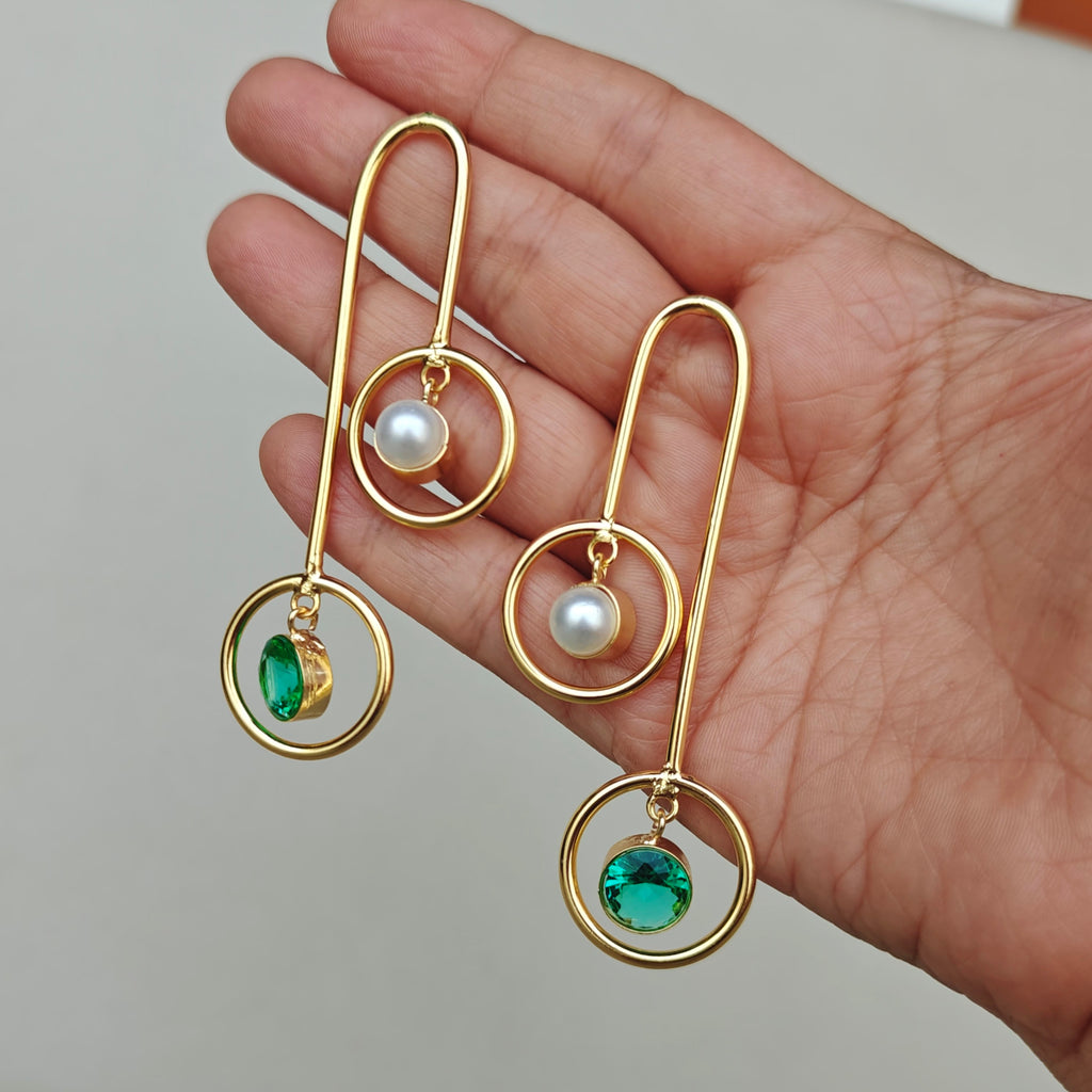 Dual Drop Pendulum Earrings