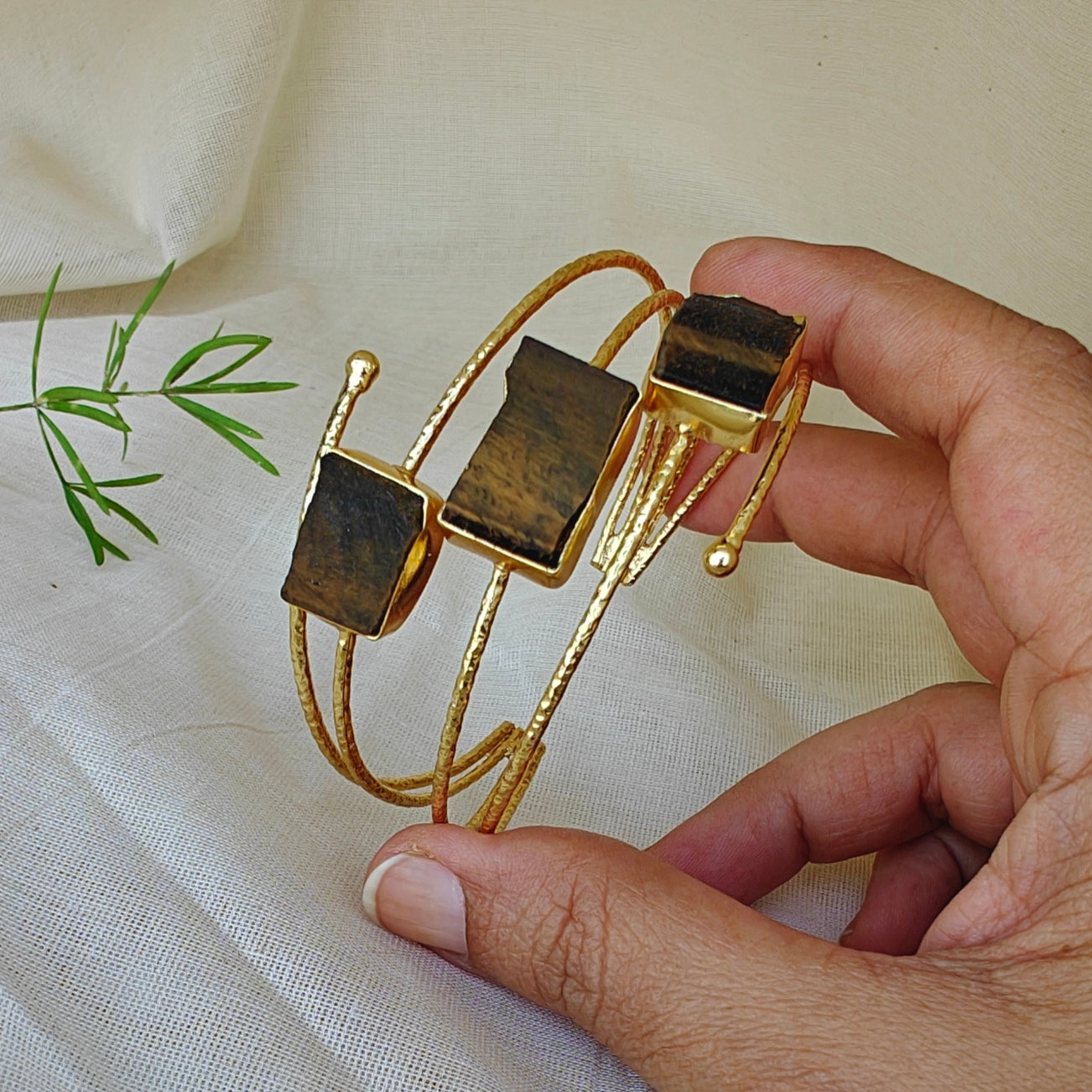 Raw Earth Spiral Cuff