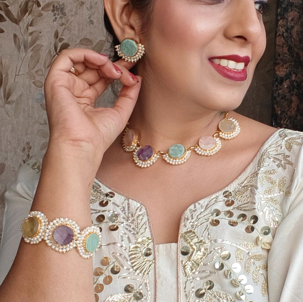 Royal Multi-stone Pearl Ensemble