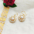 White freshwater pearl cluster small danglers