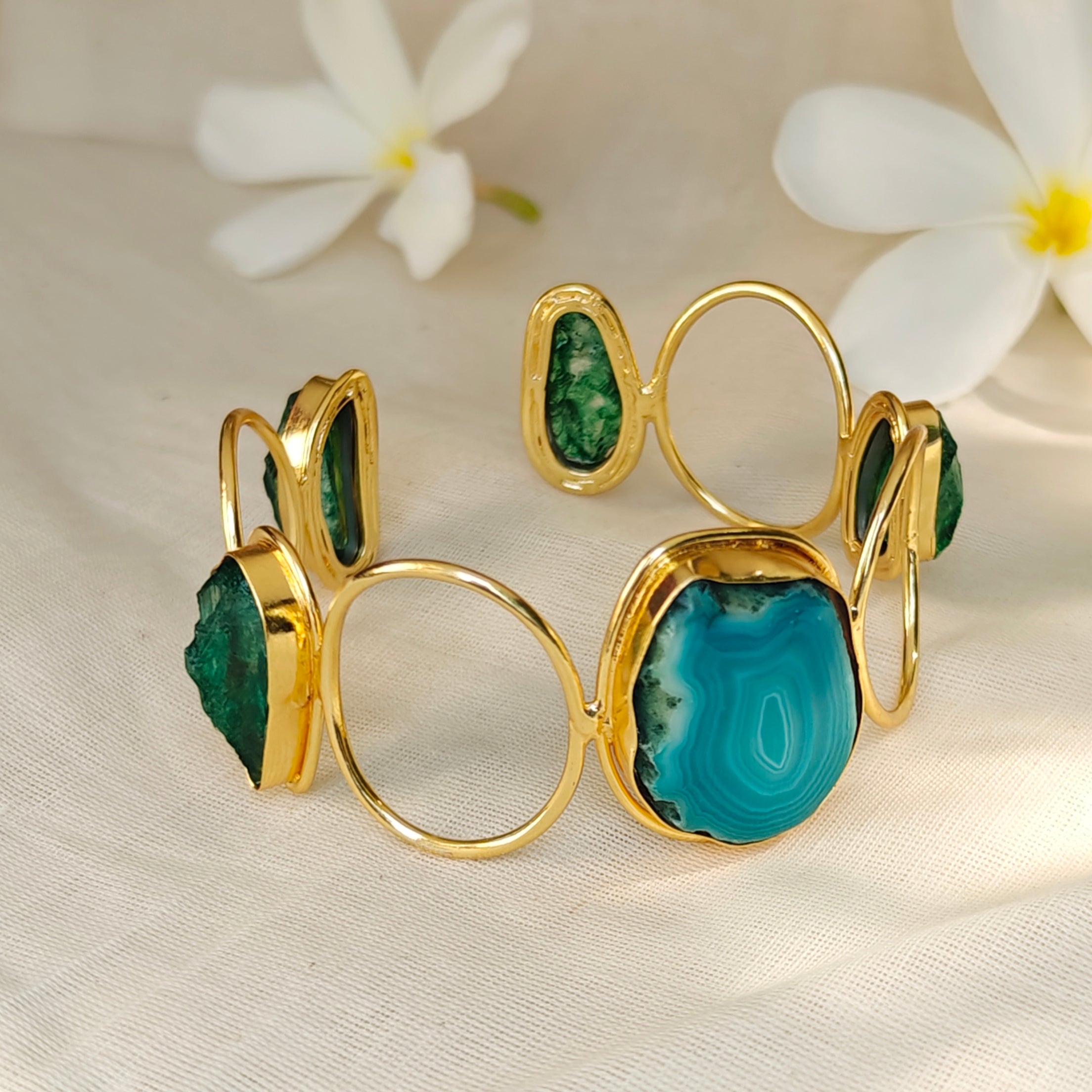 Turquoise Tide Statement Cuff Bracelet
