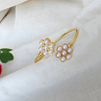 Petite Pearl Bouquet Open Bangle