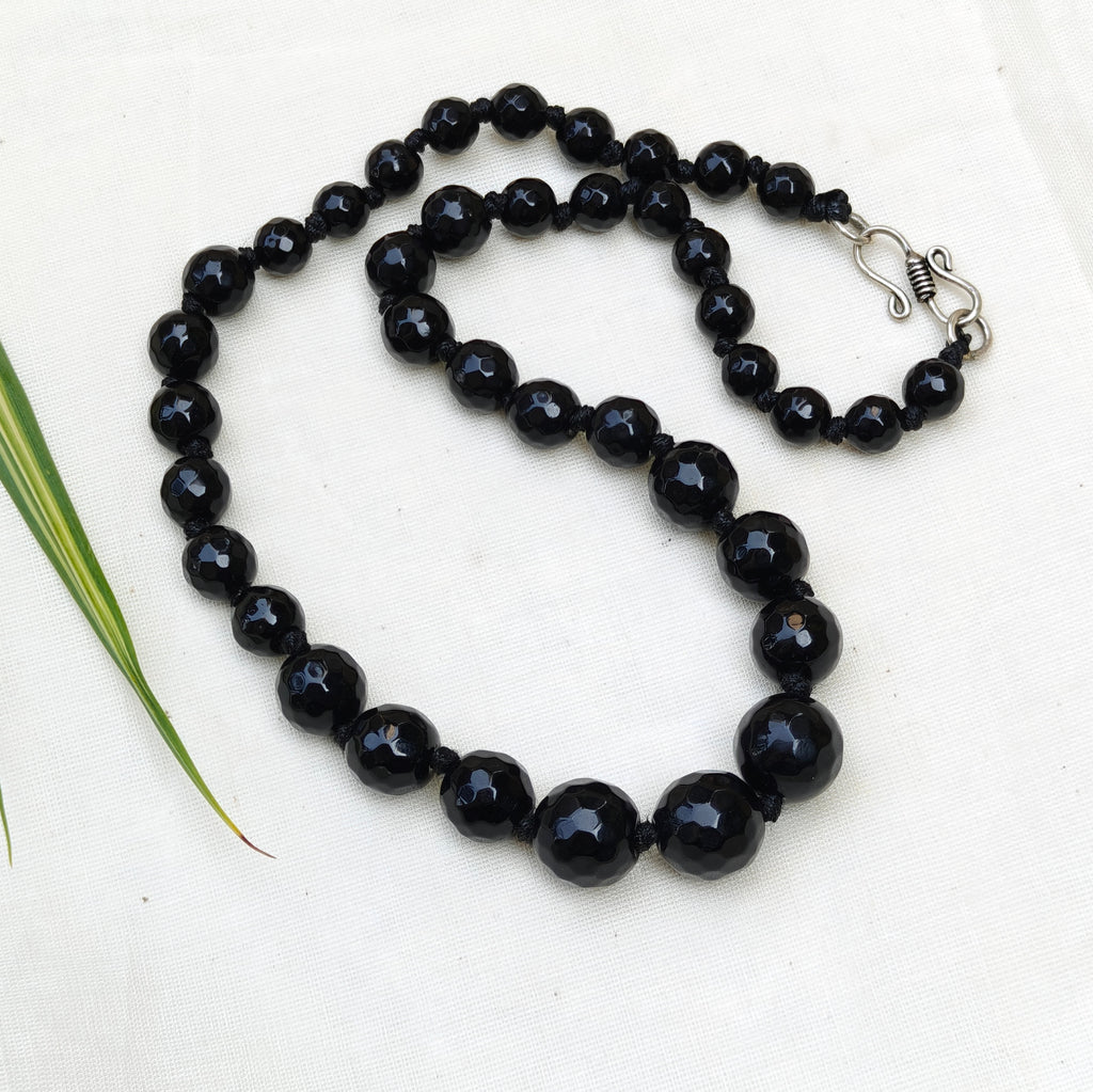 Agate graded beads necklace