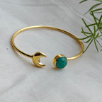 Amazonite moon slim bangle