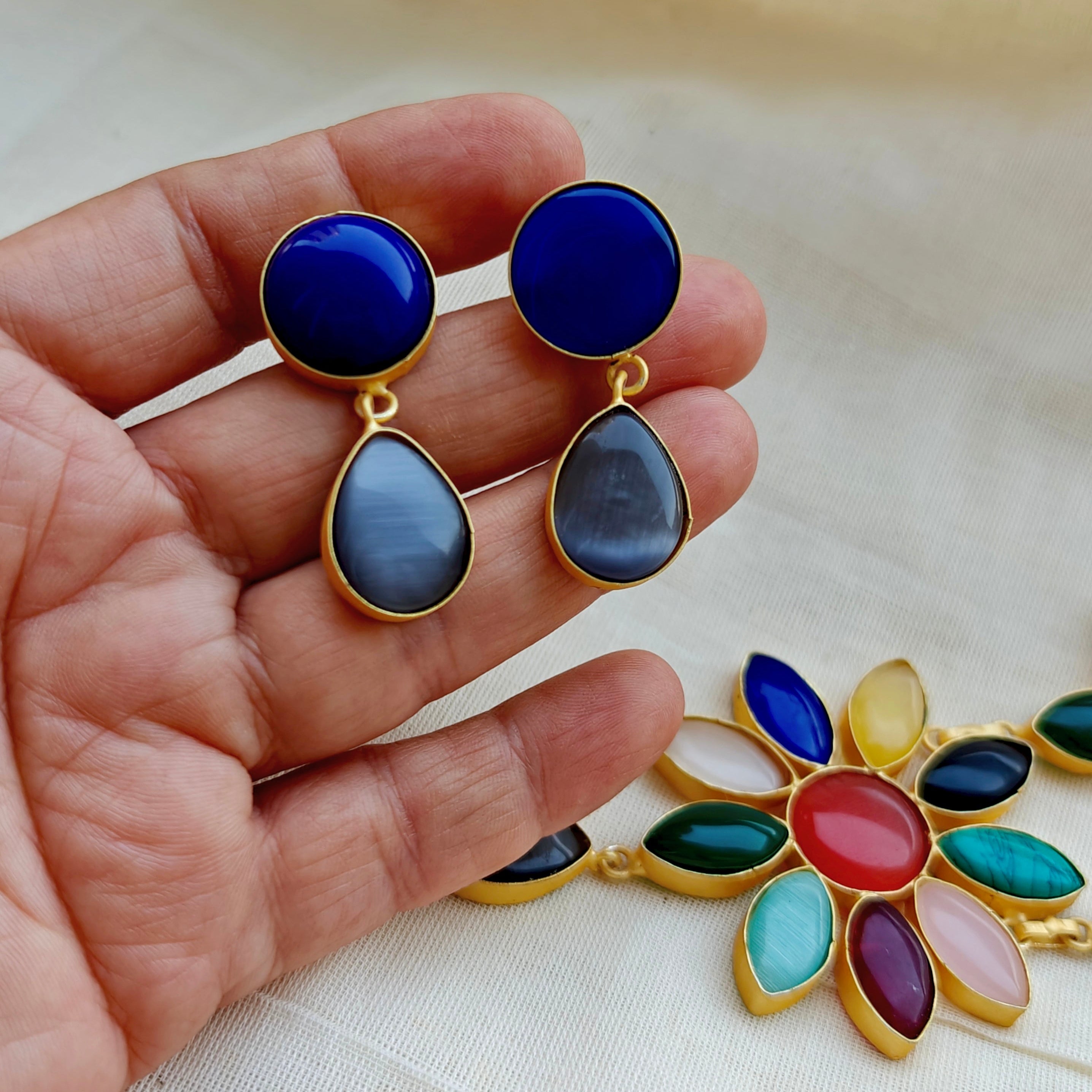 Floral Elegance Indo-western necklace set - multi