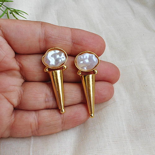 Pearl on Cone studs