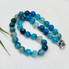 Agate beads short necklace