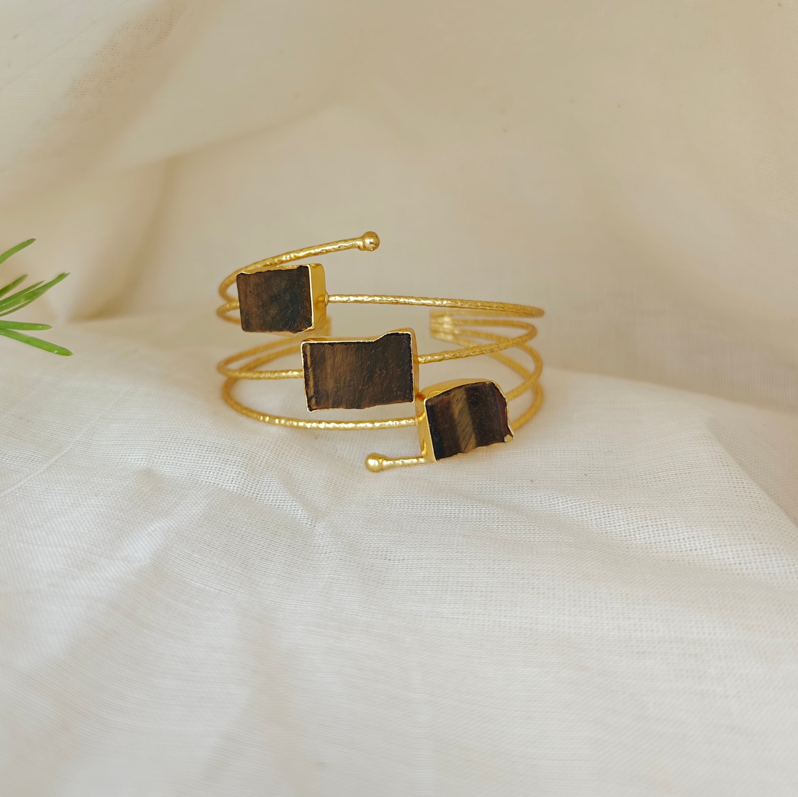 Raw Earth Spiral Cuff