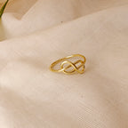 Golden Infinity finger ring