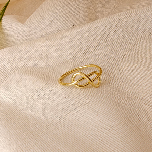 Golden Infinity finger ring